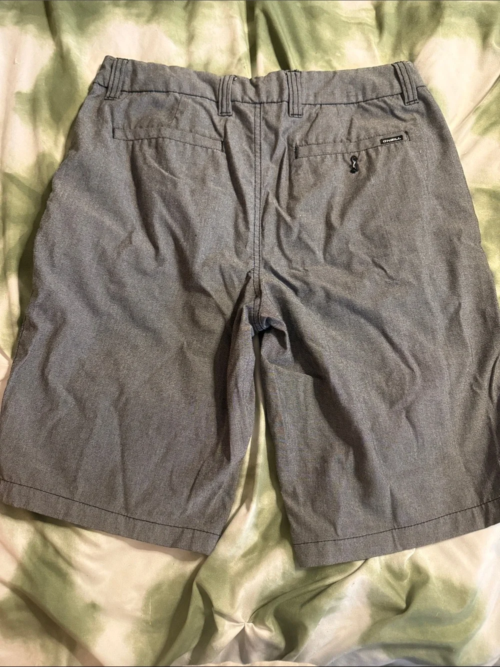 O'Neill Men's Flat-Front Gray Chino Shorts